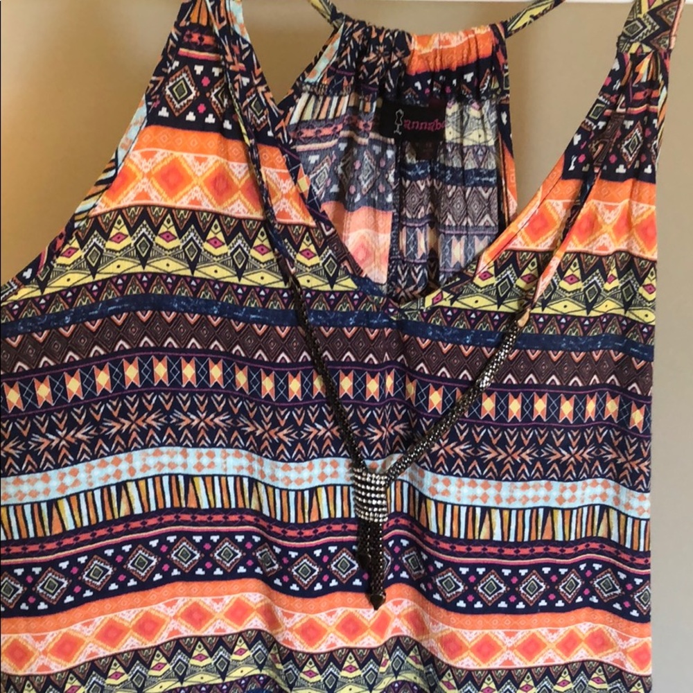 Colorful Tank With Built In Necklace - Picture 3 of 5